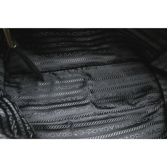 Prada Bag Leather Nero Shoulder Black Nylon - Picture 5 of 8